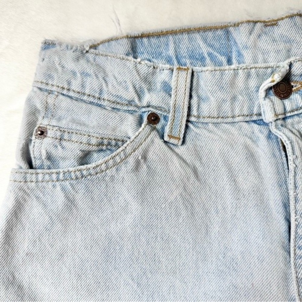 LEVI’S | Orange Tab Vintage Destroyed 560 Jean Shorts/Jorts Sz 29 Custom Cut Off - Picture 4 of 10
